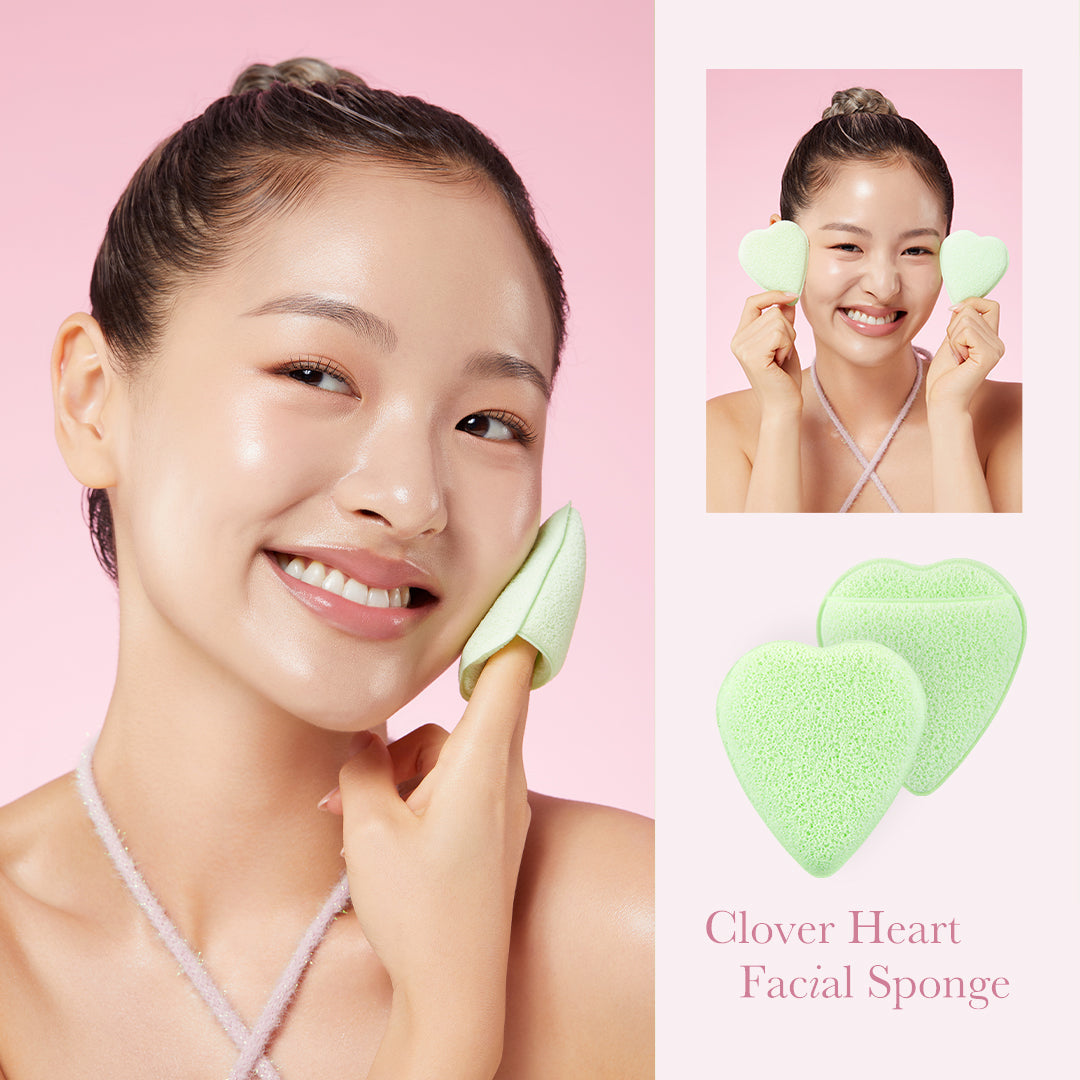 Clover Heart Facial Sponge G3