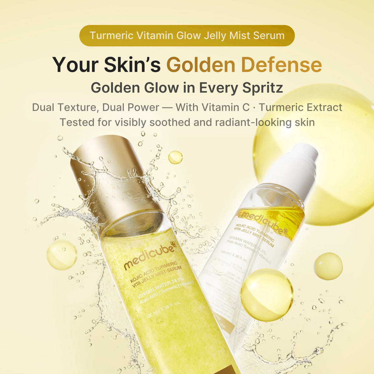 Kojic Acid Turmeric Vitamin Gold Jelly Mist Serum I9
