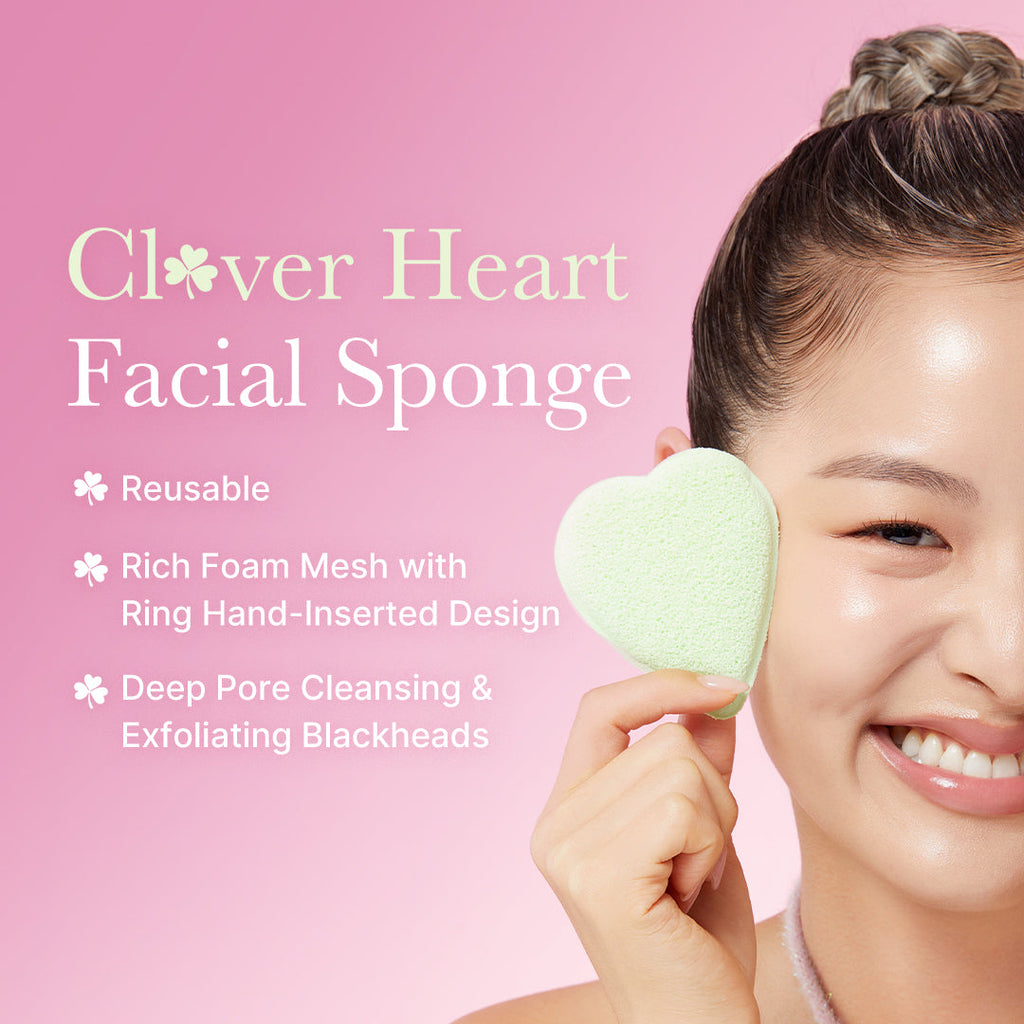 Clover Heart Facial Sponge G3