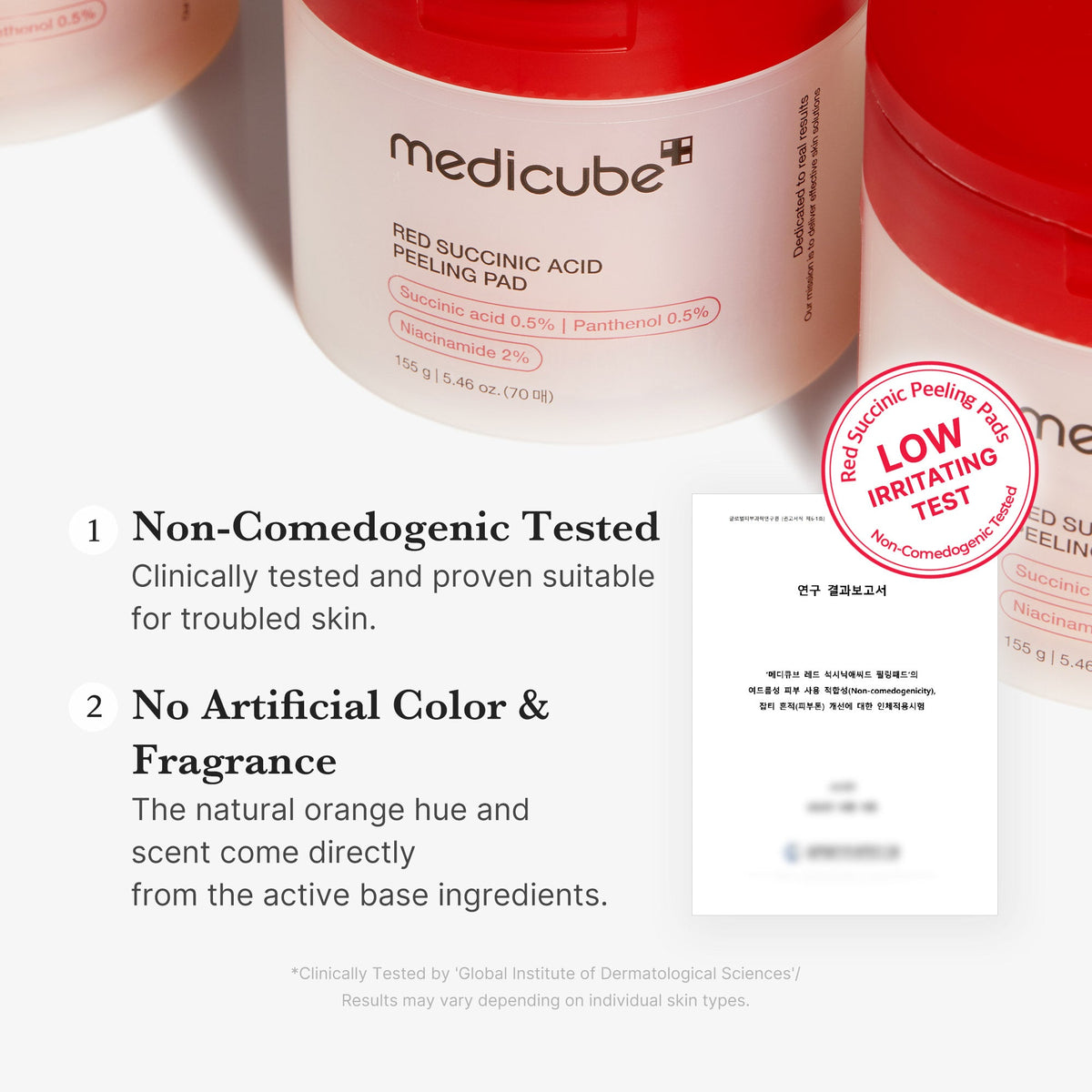 Red Succinic Acid Panthenol Pads T1