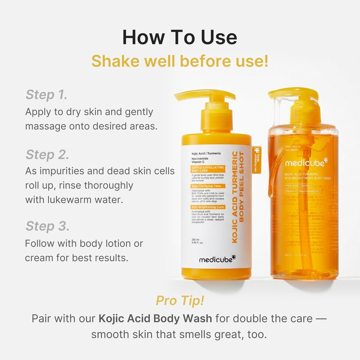 Kojic Acid Turmeric Body Peel Shot A1