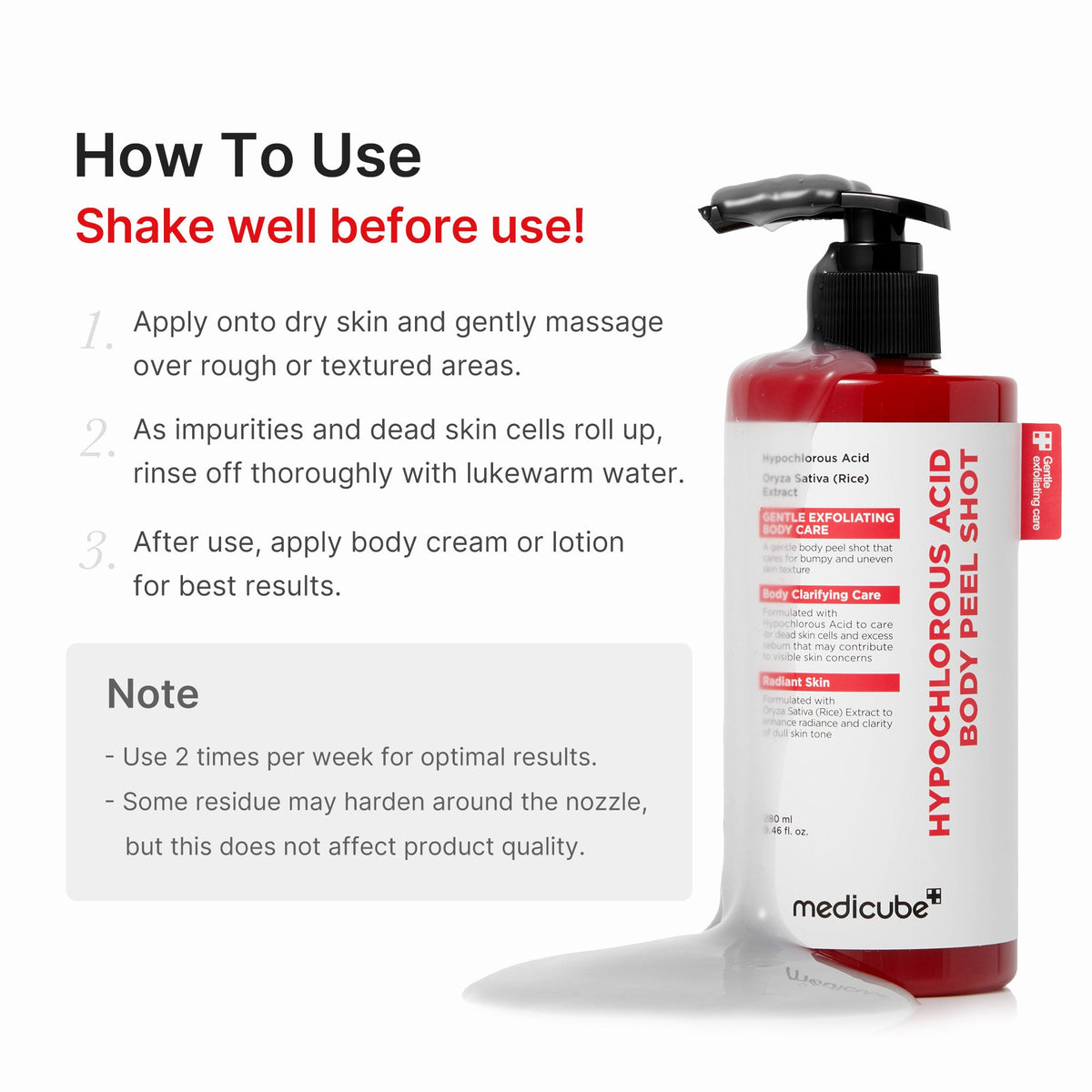 Hypochlorous Acid Rice Body Peel Shot W1