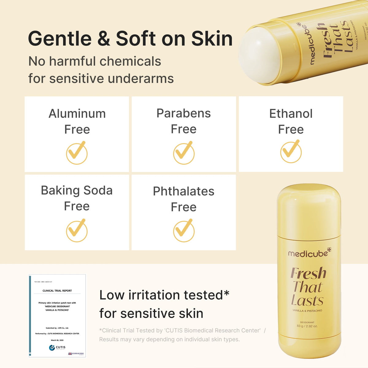 Kojic Acid Brightening Deodorant (Vanilla & Pistachio) N4