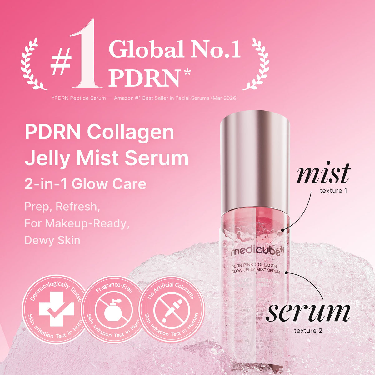 PDRN Pink Collagen Glow Jelly Mist Serum H9