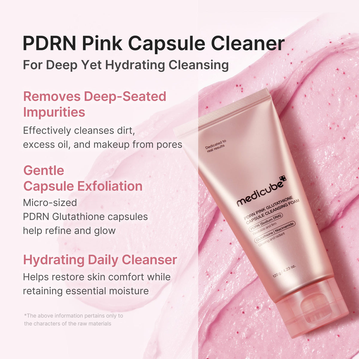 PDRN Pink Glutathione Capsule Foam Cleanser W0