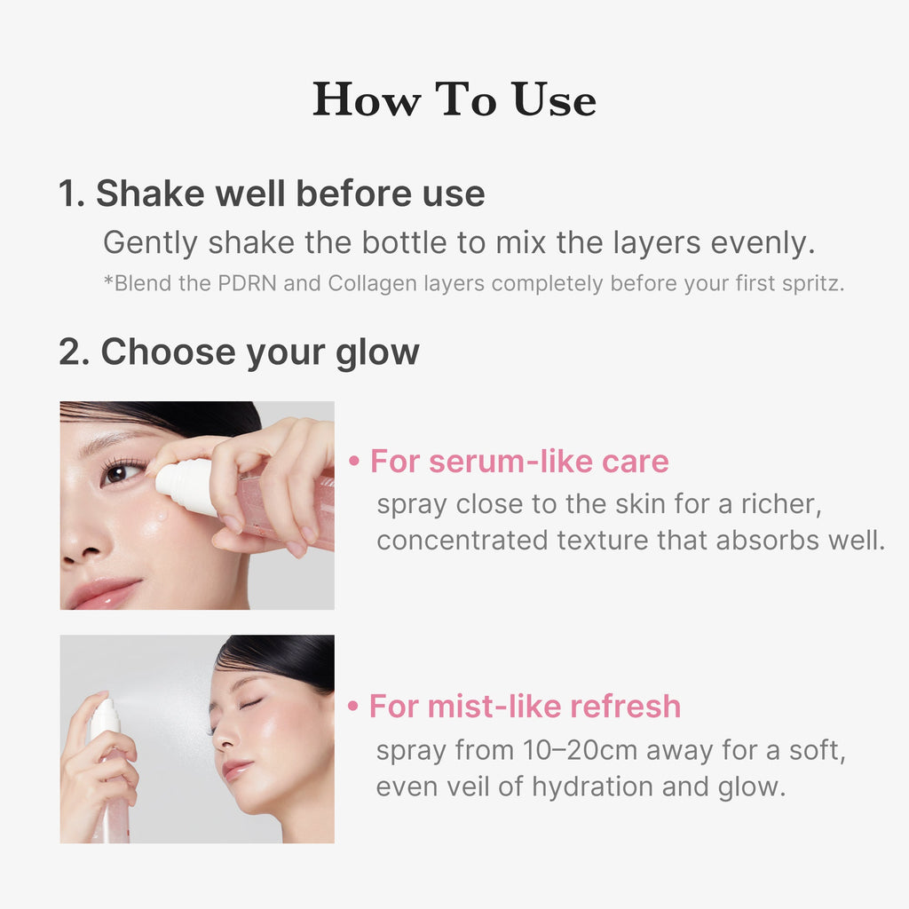 PDRN Pink Collagen Glow Jelly Mist Serum H9